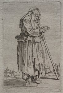Vanha kerjäläinen nainen tekijältä Unknown artist