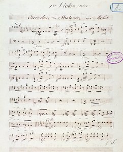 Mehulin Stratonice-oopperan (1792) avaussivu tekijältä Unknown artist