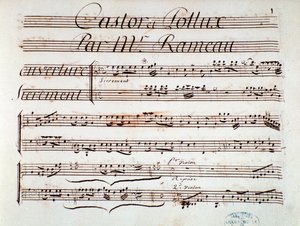 Castor et Polluxin musiikkipartituuri, Rameaun tragedia (1737) tekijältä Unknown artist