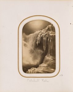 [Maalaus jäätyneestä vesiputouksesta] tekijältä Unknown artist