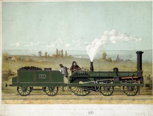Strasbourgin rautatien matkustajaveturi (Crampton-järjestelmä) tekijältä Unknown artist
