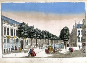Perspektiivikuva Haagista: kanavat ja Prince Grachtin linna - Optinen tekijältä Unknown artist
