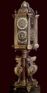 Planeettokello (astronominen kone). 16. vuosisata. Musee Guimet. tekijältä Unknown artist