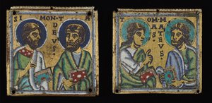 Plakkipari: Simon ja Taddeus sekä Tuomas ja Matteus tekijältä Unknown artist