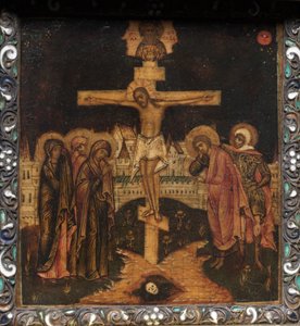 Kannettava triptyykkikuvake: Ristiinnaulitseminen tekijältä Unknown artist