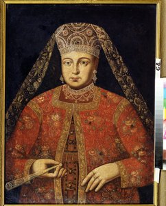 Tsaaritar Marfa Matvejevnan muotokuva (1664-1715) (Tsaaritar Marfa Matvejevnan muotokuva). Anonyymi peinture, 79 x 60 cm, debyytti 18e siecle. M.Tuganovin Pohjois-Ossetian taidemuseo, Vladikavkas (Venäjä). tekijältä Unknown artist