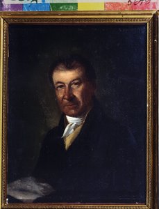 Säveltäjä Dmitri Bortnianskyn (1751-1825) muotokuva (säveltäjä Dmitri Bortninanskyn muotokuva). Anonyymi maalaus. Öljy kankaalle, 26,3 x 20,7 cm, 1700-luvun loppu. Klassismi. Valtion A. Bakhrushinin keskusmuseo, Moskova. tekijältä Unknown artist