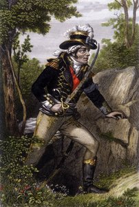 Chouanin päällikön Francois Athanase (Francois-Athanase) de Charette de la Contrie (1763-1796) kokopitkä muotokuva. tekijältä Unknown artist