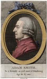 Adam Smithin (1723 - 1790), skotlantilaisen filosofin ja taloustieteilijän muotokuva. tekijältä Unknown artist