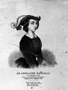 Muotokuva Adelaide Ravagliasta Giuseppe Verdin vuoden 1857 La Traviata -oopperassa. tekijältä Unknown artist