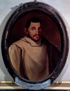 Muotokuva Adriano Banchierista (1568-1634), italialainen säveltäjä, musiikkiteoreetikko, urkuri ja runoilija Anonyymi maalaus. 1600-luvun Bologna Conservatorio G. Rossini tekijältä Unknown artist