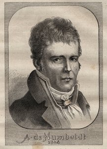 Alexander von Humboldtin (1769-1859) muotokuva - kuvitus "1700-luvun suurista merenkulkijoista" tekijältä Unknown artist