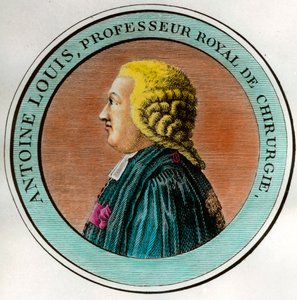 Antoine Louisin (1723-1792) muotokuva, kuninkaallinen kirurgian professori, kuninkaallisen kirurgiaakatemian sihteeri. Kaiverrus 1700-luvun yksityiskokoelmasta tekijältä Unknown artist