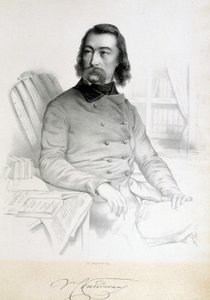 Muotokuva Barthelemy Prosper Enfantinista, joka tunnetaan Isä Enfantinina (1796-1864), Saint Simonien (Saint Simonien) tekijältä Unknown artist