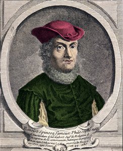Hollantilaisen filosofin Baruch Spinozan (1632-1677) muotokuva. Tunnetaan myös nimellä Bento de Espinosa tai Benedictus de Spinoza tai Benoit de Spinoza. Kaiverrus 1700-luvulta tekijältä Unknown artist