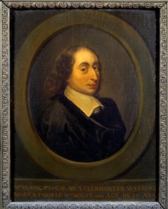 Blaise Pascalin (1623-1662), ranskalaisen fyysikon, matemaatikko ja kirjailijan muotokuva. Anonyymi maalaus. Port Royal, Musee Des Granges tekijältä Unknown artist