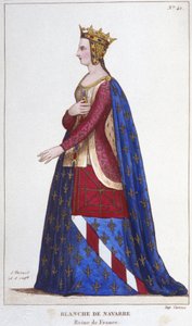 Blanchen Navarran muotokuva (1224 -1283) Ranskan kuningattaren morsian John I Roux