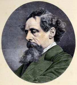 Charles Dickensin (1812-1870), englantilaisen kirjailijan muotokuva. tekijältä Unknown artist