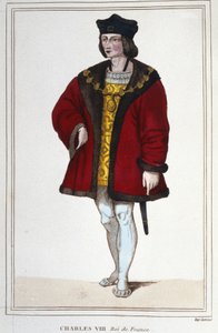 Kaarle VIII:n (1470 - 1498), Ranskan kuninkaan muotokuva, kaiverrus vuodelta 1830 tekijältä Unknown artist