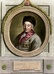 Christian Fregen (1715-1781) muotokuva, saksalainen matemaatikko ja filosofi Kaiverrus 1700-luvulta Yksityinen kokoelma tekijältä Unknown artist