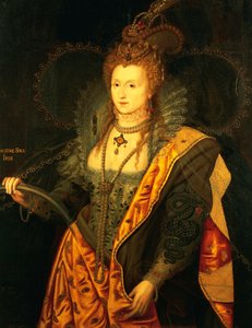 Englannin Elisabet I:n muotokuva (maalaus) tekijältä Unknown artist