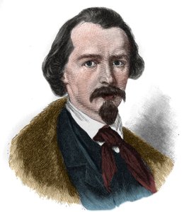 Emanuel von Geibelin (1815-1884) muotokuva saksalaisesta runoilijasta ja näytelmäkirjailijasta. tekijältä Unknown artist