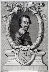 Giovanni Battista Donin (1596-1647) muotokuva italialainen musiikkitieteilijä Kaiverrus "Lyra Barberinin" etukappaleesta" tekijältä Unknown artist