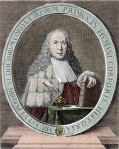 Italian lääkärin ja anatomin Giovanni Battista Morgagnin (1682-1771) muotokuva. Milanolainen. tekijältä Unknown artist