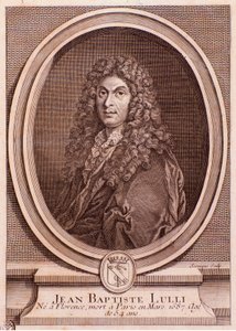 Jean Baptiste Lullyn muotokuva (kaiverrus tekijältä Unknown artist