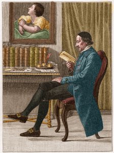 Muotokuva Johann Kaspar Lavaterista tai Gaspard Lavaterista (1741-1801), sveitsiläisestä teologista ja saksankielisestä kirjailijasta, joka tunnetaan fysiognomiatyöstään. tekijältä Unknown artist