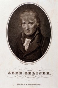 Josef Gelinekin (Joseph) (1758-1825) muotokuva itävaltalainen pianisti, säveltäjä ja teologi Engraving. 1800-luvulla. Bologna, civico museo musico tekijältä Unknown artist