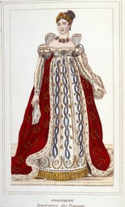 Joséphinen muotokuva Beauharnais Bonaparte (1763 - 1814), ranskalaisen kaiverrus vuodelta 1830 imperaattori tekijältä Unknown artist
