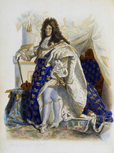 Ludvig XIV:n (1638-1715) muotokuva – Mennechetin teoksessa ”Ranskalainen Plutarch” tekijältä Unknown artist
