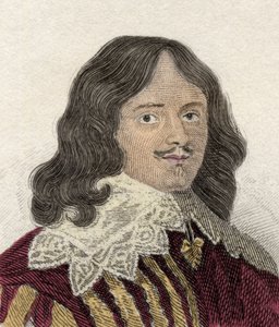 Lucius Caryn (noin 1610-1643), 2. varakreivi Falklandin muotokuva, poliitikko, sotilas- ja englantilainen kirjailija. Kaiverrus 1800-luvulta. tekijältä Unknown artist