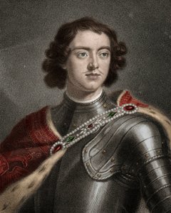 Pietari I Suuren (1672-1725) Venäjän tsaarin muotokuva - Pietari Suuri tai Pietari I 1672-1725 - kaiverrus - 1800-luku tekijältä Unknown artist