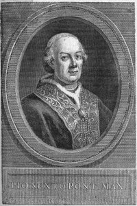 Paavi Pius VI:n (Pius tai Pio tai Giovanni angelo Braschi) muotokuva (1775-1799). tekijältä Unknown artist