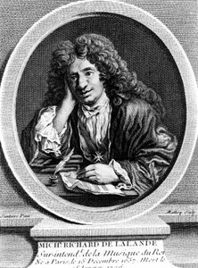Kuninkaan musiikin johtajan Richard Delalanden muotokuva; b. 15. joulukuuta 1657 Pariisissa; d. 18. tammikuuta 1726. tekijältä Unknown artist