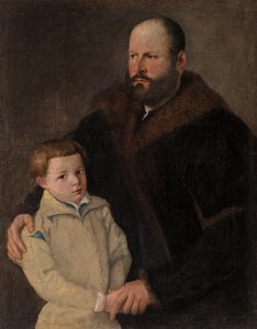 Muotokuva herrasmiehestä ja pojasta tekijältä Unknown artist