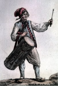Muotokuva ranskalaisesta tenorista Antoine Trialista (1736 - 1795) Pêre la Joien roolissa André Modeste Grétryn (1741 - 1813) elokuvassa "Ledonkorjuukoneet", Pariisi 1787 tekijältä Unknown artist