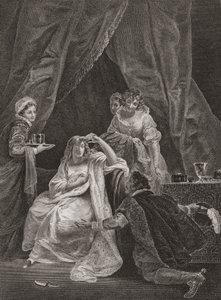 Kuningatar Elisabet I ja Sussexin jaarli. (painettu) tekijältä Unknown artist