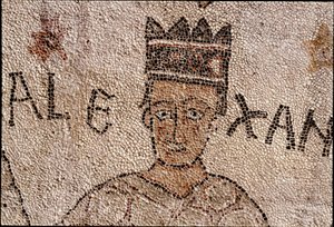 Makedoinan kuninkaan ja Persian valloittajan Aleksanteri Suuren (356-323 eKr.) edustus ympäröi Intian eläimistöä Intian valloituksen aikana. Pantaleonen (tai Pantaleonin) jalkakäytävä tekijältä Unknown artist