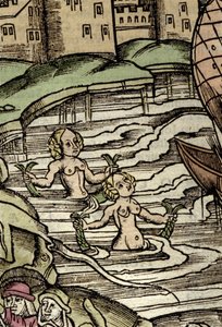 Sireenien esitys. 1500-luvun kaiverrus tekijältä Unknown artist