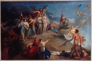 Vallankumouksellinen allegoria, n. 1790 (öljy) tekijältä Unknown artist