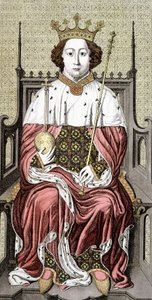 Richard II. (1367-1400). Englannin kuningas. 1700-luvun kaiverrus. tekijältä Unknown artist