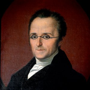 Risorgimento: "" Italian patriootin Silvio Pellicon (1789-1854) muotokuva "Nimetön maalaus 1800-luvulta Saluzzo, Museo di Casa Cavassa tekijältä Unknown artist