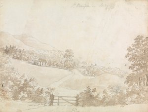 Maaseutumaisema talon kanssa, Isle of Wight tekijältä Unknown artist