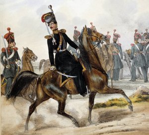 Venäjän kasakat - piirustus, deb. 1800-luvulla tekijältä Unknown artist