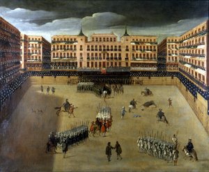 Kohtaus Corridasta Madridissa, öljy kankaalle tekijältä Unknown artist