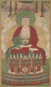 Istuva Amitābha tekijältä Unknown artist