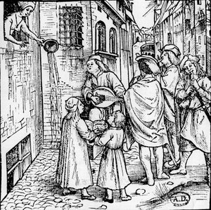 Opiskelijaserenade (muusikot), Basel, noin 1500 - kaiverrus, Raamattu. tekijältä Unknown artist
